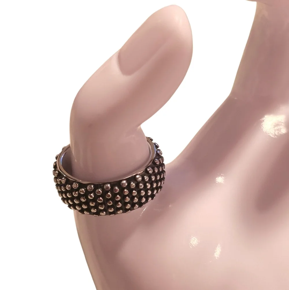 Stainless Steel Textured Ring Size 11